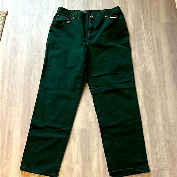 Lauren Jeans Co.Ralph Lauren Dark Green Jeans - Picture 1 of 6
